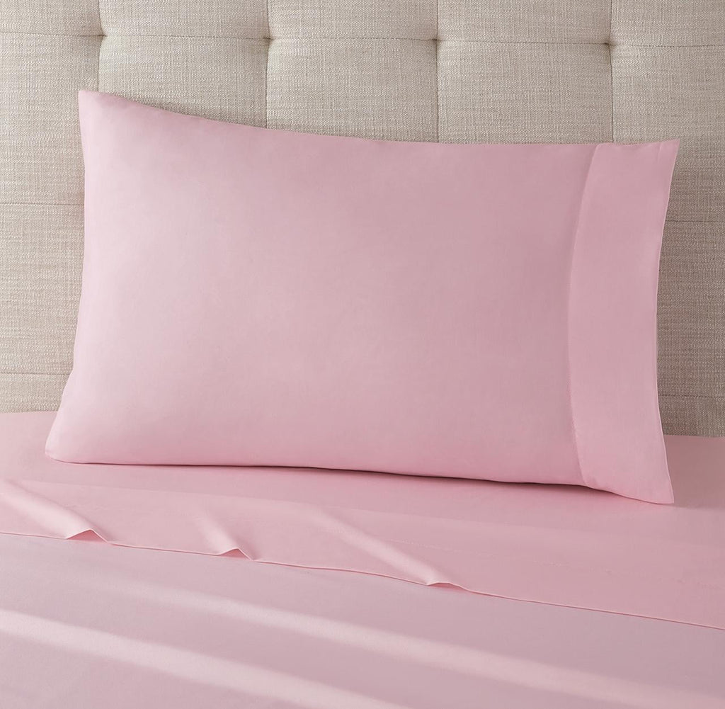 7 Piece Pink Wildflower Polyester Bedding Set for Girls, Full